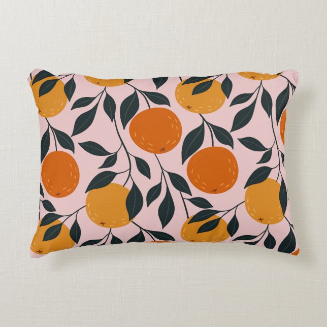 Coussins Décoratifs Motif orange vibrant (Devant)