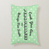 Coussins Décoratifs Motif Pastel à pois - Vert (Devant(Vertical))