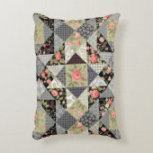 Coussins Décoratifs Motif Patchwork Papillons Fleurs Rose de feuillage (Devant(Vertical))