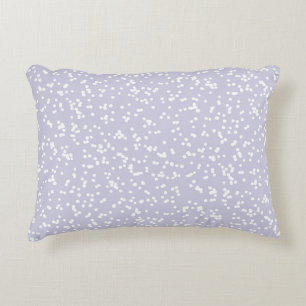Coussins Décoratifs Motif Points Fantaisie - Blanc sur Violet Poussiér