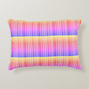 Coussins Décoratifs motif rayé arc-en-ciel