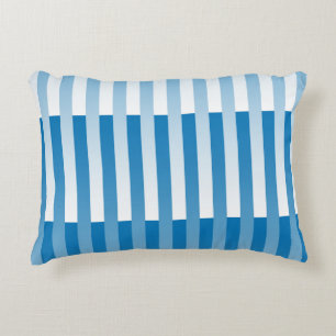 Coussins Décoratifs Motif rayé bleu blanc