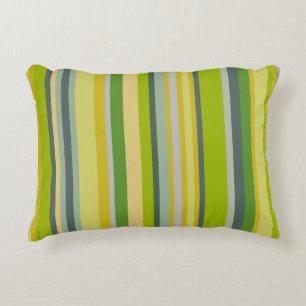 Coussins Décoratifs Motif rayé coloré par bambou vert à la mode