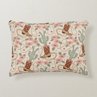 Coussins Décoratifs Motif rétro boho western désert cactus et floral
