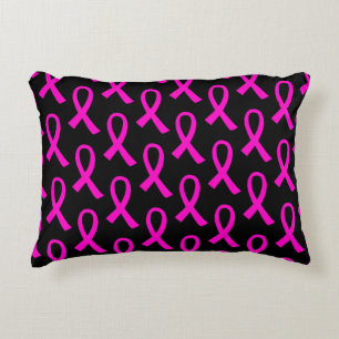 Coussins Décoratifs Motif Ruban Rose Chaude Cancer du Sein