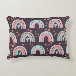 Coussins Décoratifs motif sans couture avec arc-en-ciel et clip goutt
