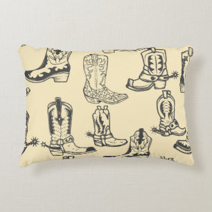 Coussins Décoratifs Motif sans couture avec bottes de cowboy. cowboy,
