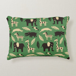 Coussins Décoratifs Motif sans couture avec des animaux africains drôl