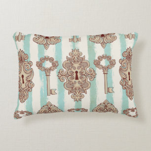 Coussins Décoratifs Motif sans couture avec touches et verrous vintage