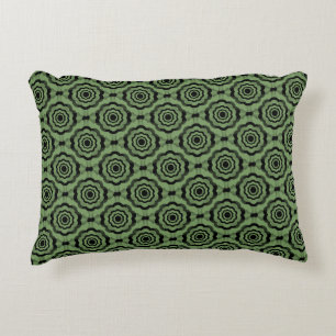 Coussins Décoratifs Motif sans couture de fleurs noir vert