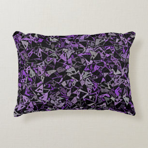 Coussins Décoratifs Motif sans couture de triangle gris violet noir