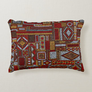 Coussins Décoratifs Motif sans couture en style patchwork. E brodé