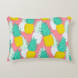 Coussins Décoratifs Motif sans couture tropicale aux ananas exotiques.