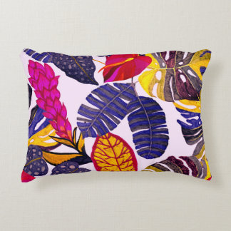 Coussins Décoratifs Motif sans faille créative avec feuilles tropicaux