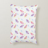 Coussins Décoratifs Motif sans fin de fleurs violettes et bleues – Élé (Dos(Vertical))