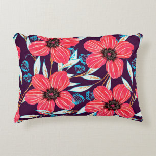 Coussins Décoratifs Motif sans soudure à base de plantes florales dess