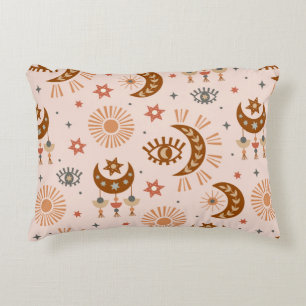 Coussins Décoratifs motif sans soudure avec oeil céleste, lune, soleil