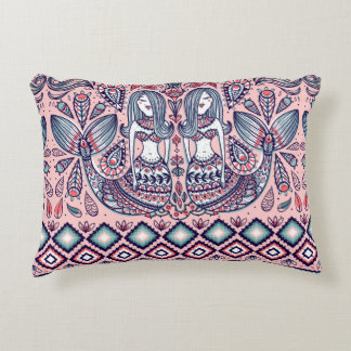Coussins Décoratifs motif sans soudure avec sirènes et éléments folklo
