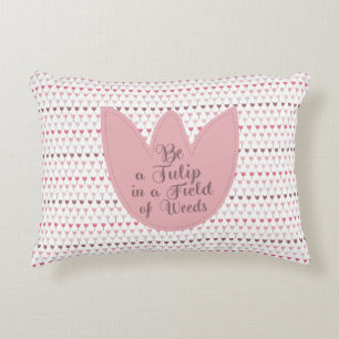 Coussins Décoratifs Motif Simple de Tulipe Rose