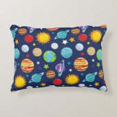 Coussins Décoratifs Motif spatial, Planètes, Étoiles, Cosmos, Galaxie (Devant)