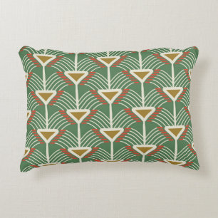 Coussins Décoratifs motif transparent vert avec lignes et géométrie sh