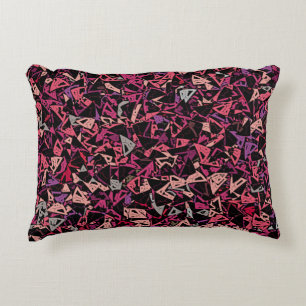 Coussins Décoratifs Motif Triangle Rose Violet
