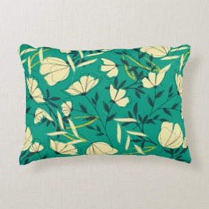 Coussins Décoratifs Motif tropical lumineux et transparent avec feuill