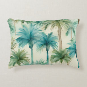 Coussins Décoratifs Motif turquoise Blue Green Palm Trees