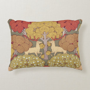 Coussins Décoratifs Motif Vert Sauge Forêt Cerf Stag Vintage