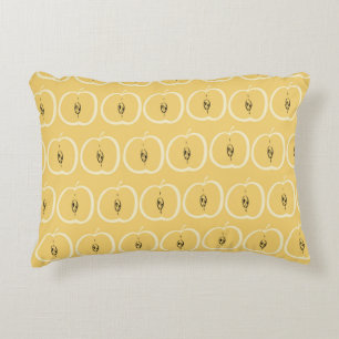 Coussins Décoratifs motif vintage avec pomme. Illustration dessinée à 