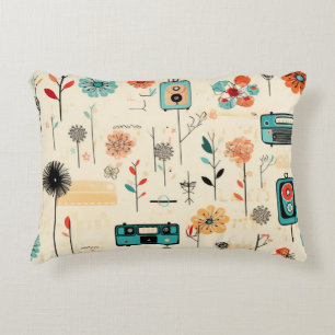 Coussins Décoratifs Motif vintage Floral & Caméra (2)