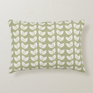 Coussins Décoratifs Motif Vintage Green Retro Y2K Leaf