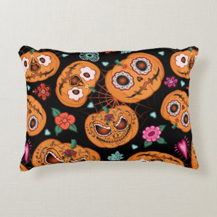Coussins Décoratifs motif vintage sans soudure pour Halloween. Citroui