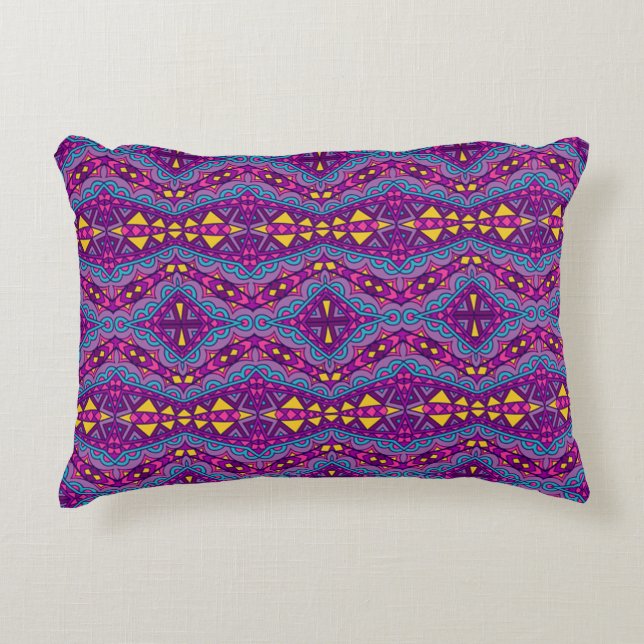 Coussins Décoratifs Motif violet Aztec (Devant)