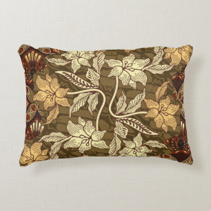 Coussins Décoratifs Motifs batik indonésiens avec patte de flore et de