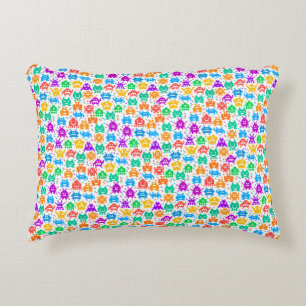 Coussins Décoratifs Motifs de monstres pixelisés colorés mignons