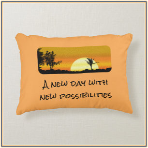 Coussins Décoratifs Motivation Nouvel lever du soleil du jour