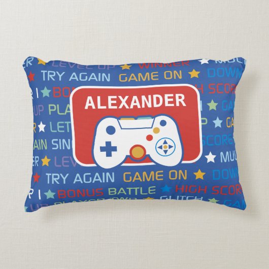 Coussins Décoratifs Mots de jeu vidéo (Devant)