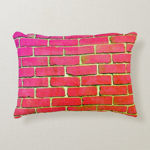 Coussins Décoratifs Mur de brique rose