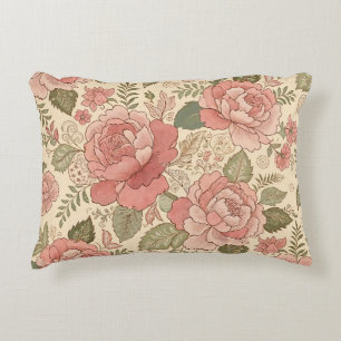 Coussins Décoratifs Muse Florale Poussiéreuse - Style Batik Rose Pouss