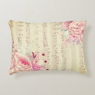 Coussins Décoratifs musique vintage florale