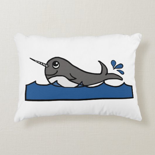 Coussins Décoratifs Narwhal Splash (Devant)