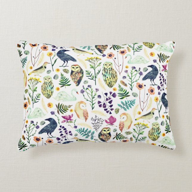 Coussins Décoratifs Nature-Inspired Botanical Pattern Decorative Throw (Devant)