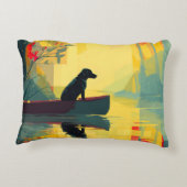 Coussins Décoratifs Nature Minimaliste Canot Labrador Noir (Dos)