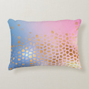 Coussins Décoratifs nid d'abeille doré Abstrait sur couleur dégradé ro