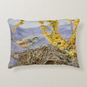 Coussins Décoratifs Nid d'oiseau armé dans le buisson d'acacia, Chili