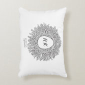 Coussins Décoratifs Nid et oeuf mignons - Initiales et nom personnalis (Devant(Vertical))