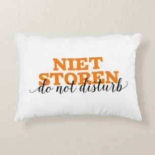 Coussins Décoratifs Niet Storen/font pas des mots néerlandais de