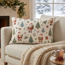 Noël Cozy Santa et Arbres Botaniques