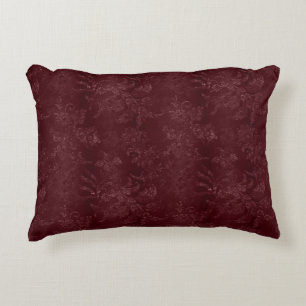 Coussins Décoratifs Noël floral bordeaux rouge profond